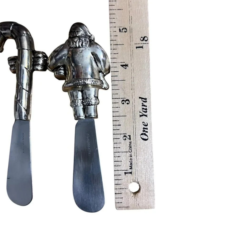 Wallace Christmas Spreader Set Of 4‎ Stainless Steel & Zinc Handles